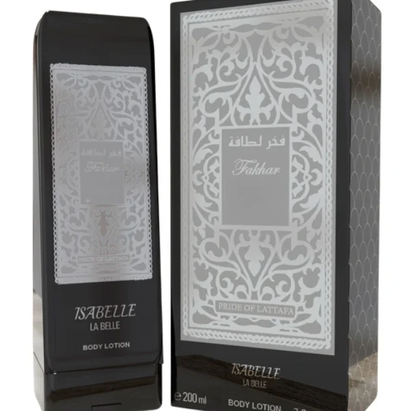 Loção Hidratante Corporal Fakhar Black Isabelle La Belle 200ml