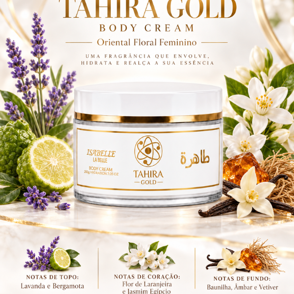Body Cream Tahira Gold feminino da Isabelle La Belle